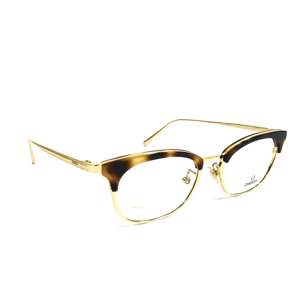 Omega Eyeglasses Frames OM5009-H 052 Tortoise Gold Cat Eye Full Rim 49-18-140